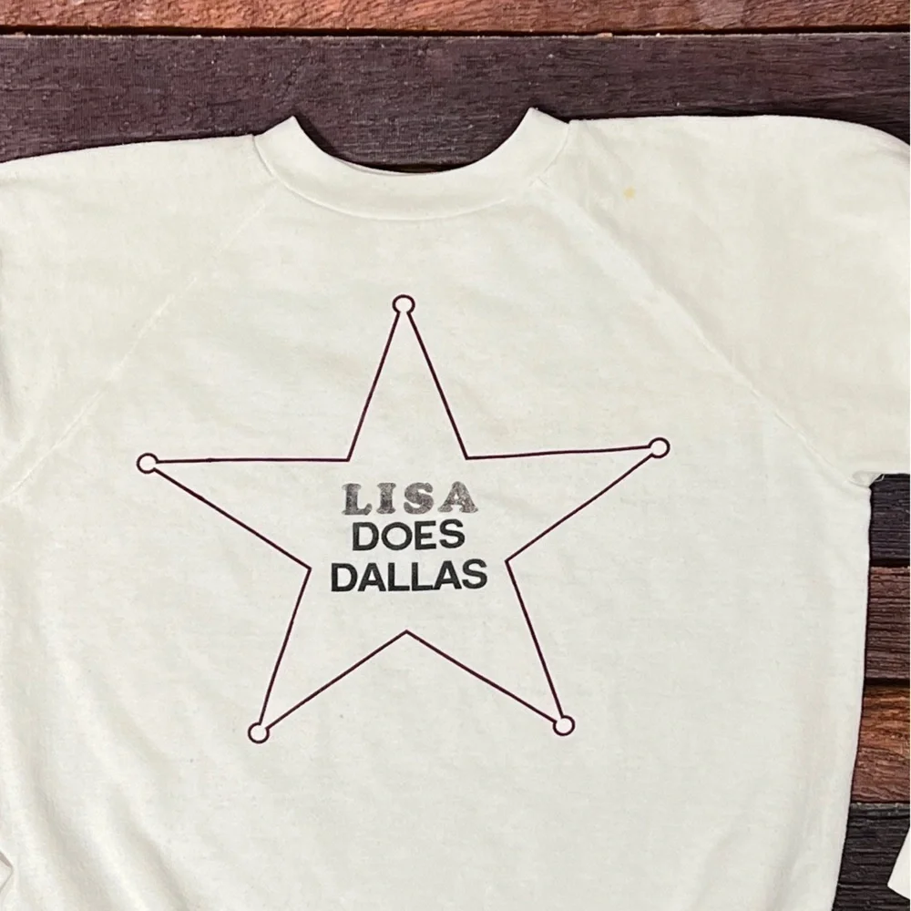 VTG 80s Lisa Does Dallas Macy's 1985 Crewneck Pullover Jumper Sweatshirt
